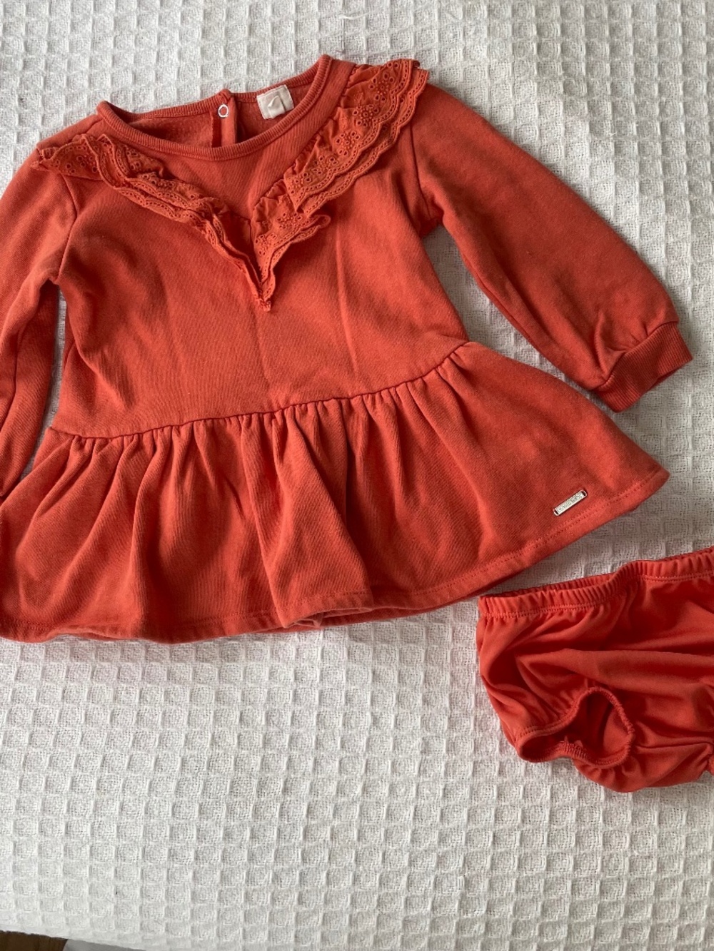 Kids Kensie Burnt Orange Dress w/Diaper Cover - 24M